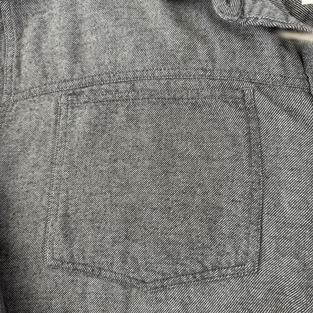 Aerie Anytime Fave Twill Flannel Shirt Women’s XL  Gray Striped Oversized Button - Picture 8 of 14